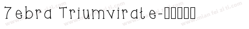 7ebra Triumvirate字体转换